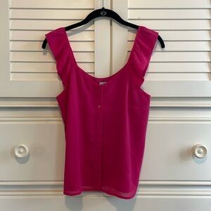 NWT J. Crew Factory Flutter Sleeve Button Blouse, 00